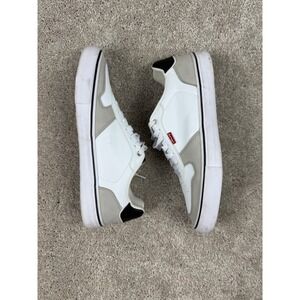 Levi's Mens White & Gray Low Top Sneakers Casual Shoes Size US 10.5